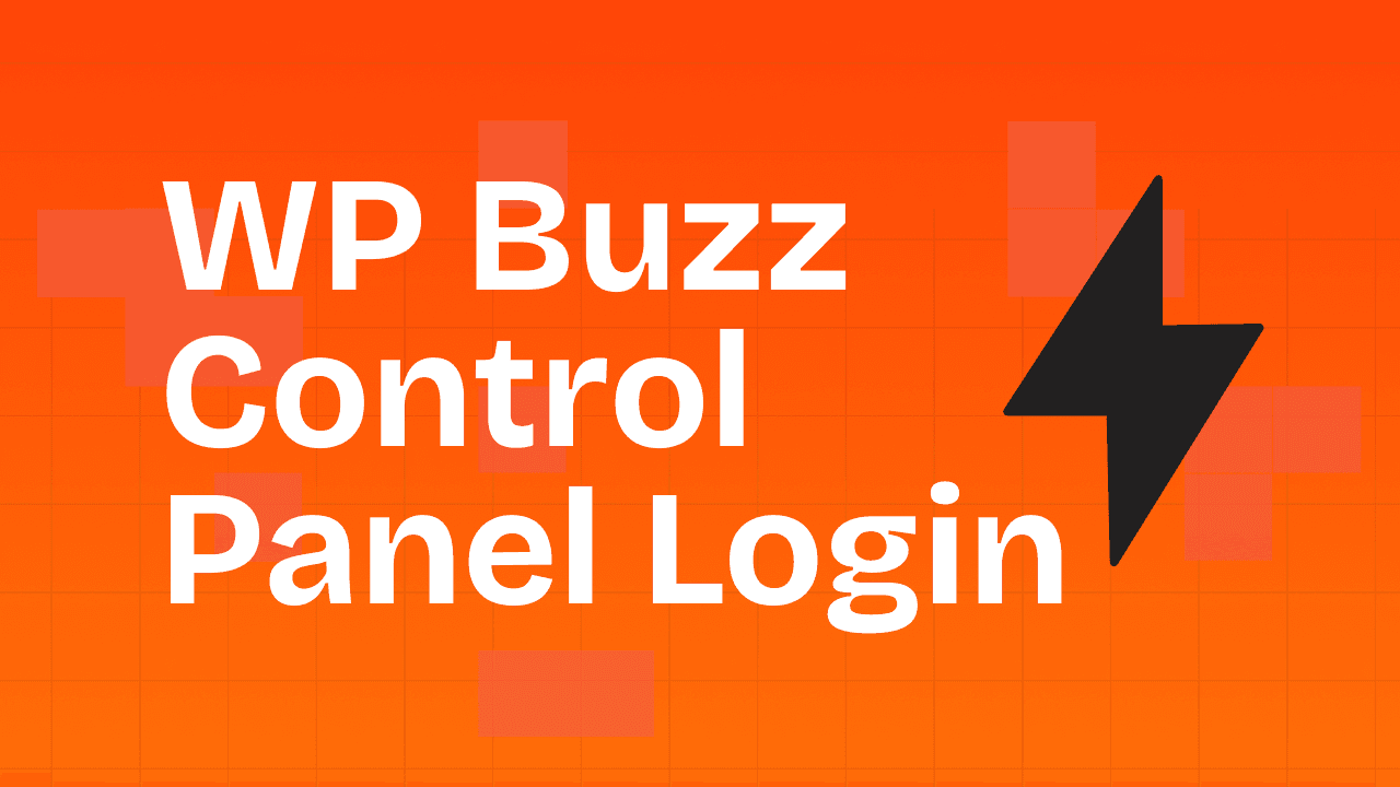 Wp Buzz Control Panel Login